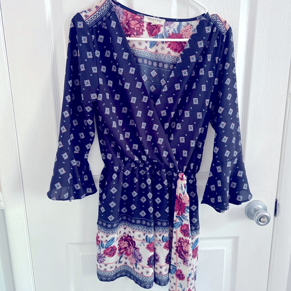 Navy Blue Romper